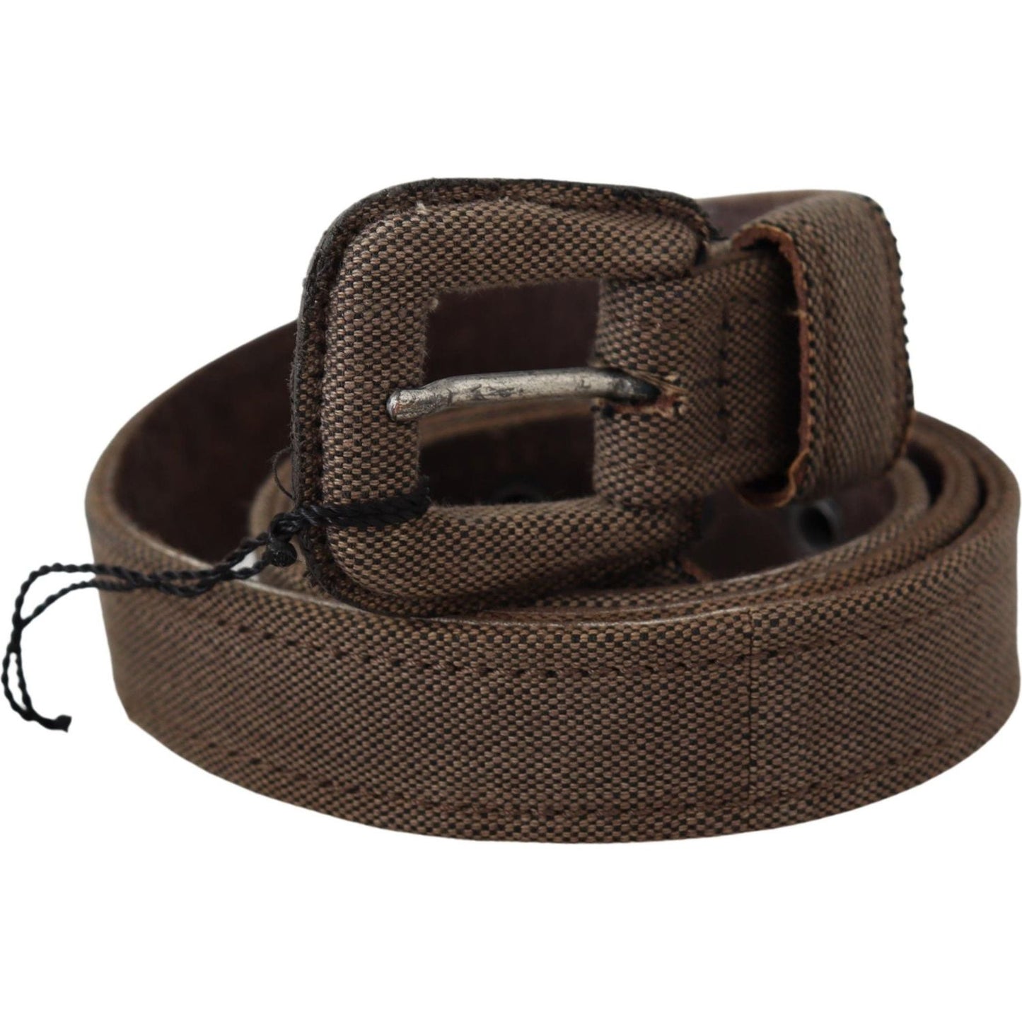 Costume National Brown Leather Logo Buckle Waist Belt