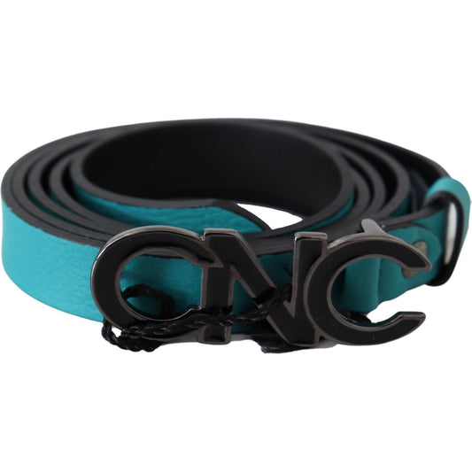 Costume National Chic Blue Green Leather Fashion Belt Belt Costume National