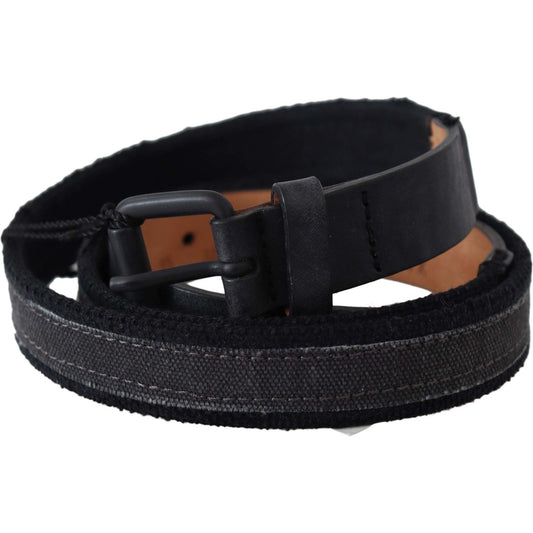 Ermanno Scervino Chic Black Leather Waist Belt Belt Ermanno Scervino