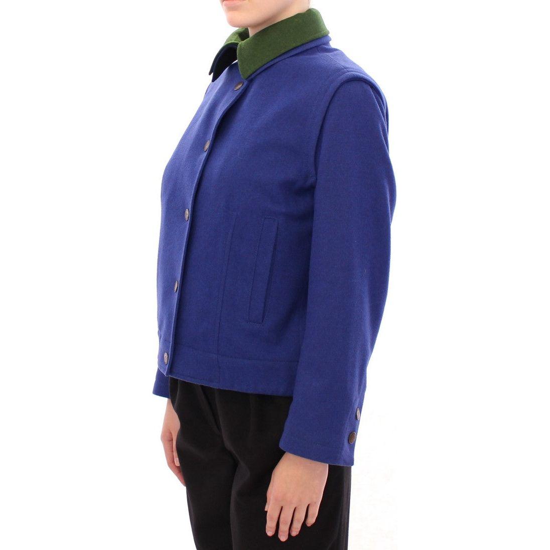 Andrea Incontri Habsburg Blue Green Wool Jacket Coat