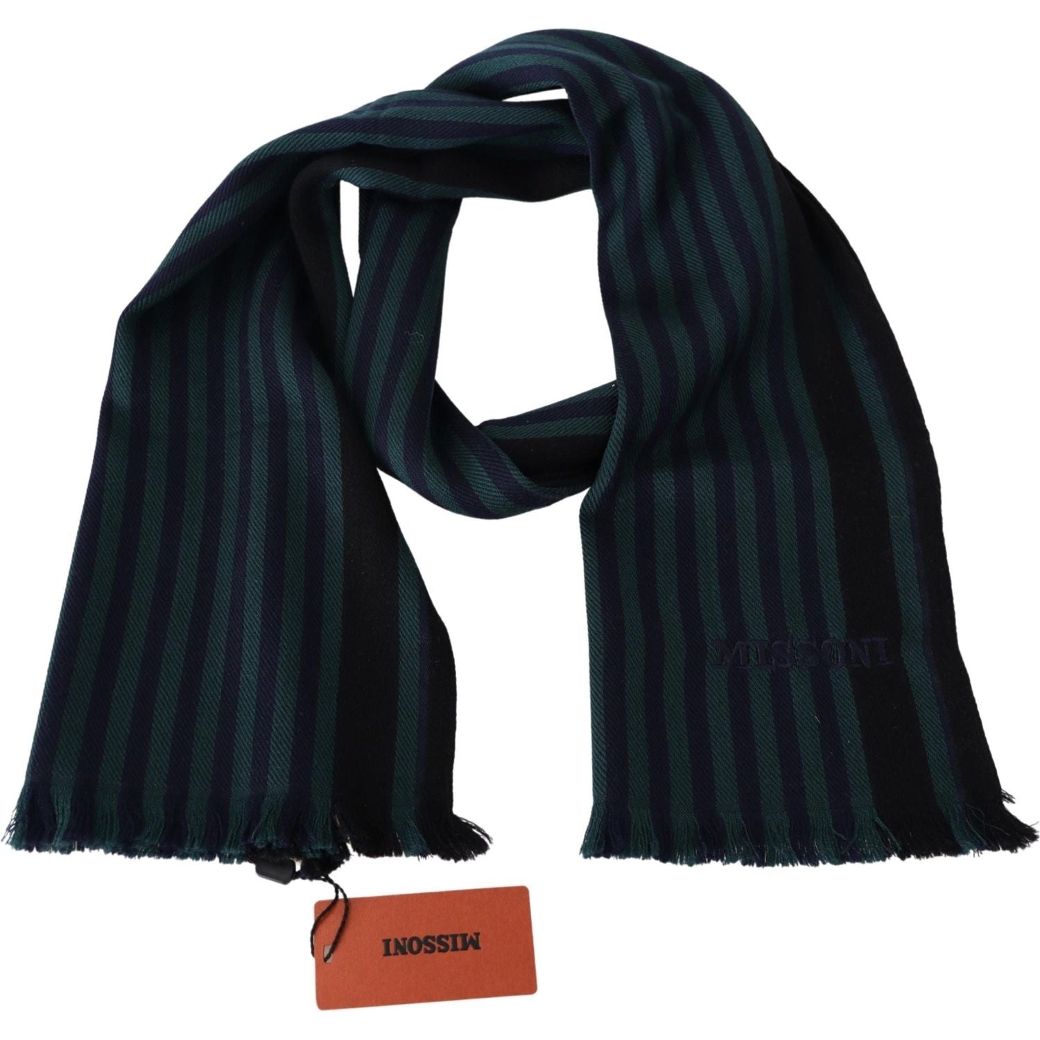 وشاح صوف أنيق متعدد الألوان مع هامش من Missoni