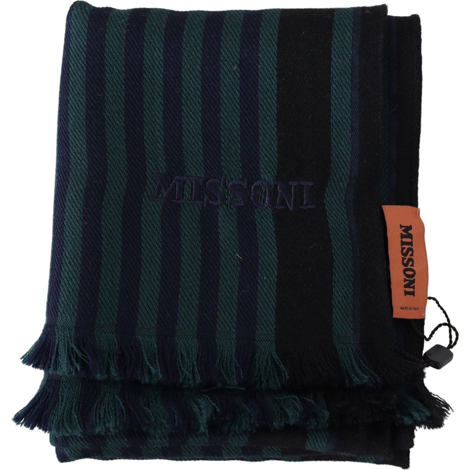 وشاح صوف أنيق متعدد الألوان مع هامش من Missoni