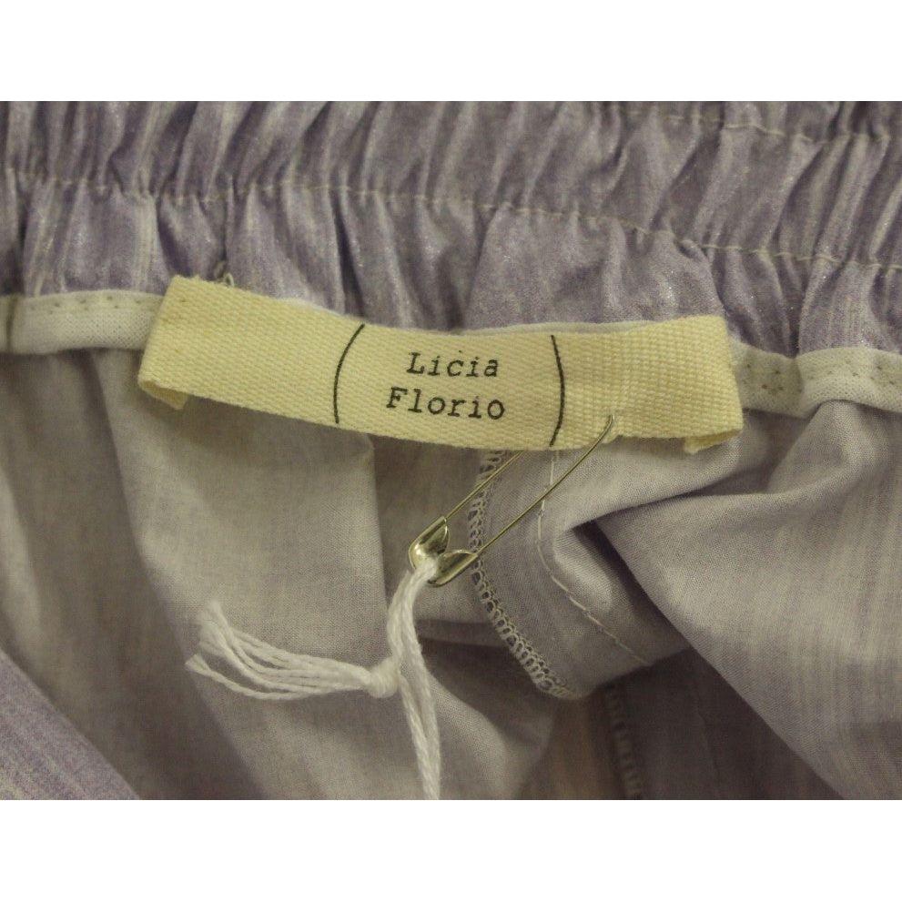 Licia Florio Elegant Purple Viscose Shorts - Side Zip Closure Licia Florio