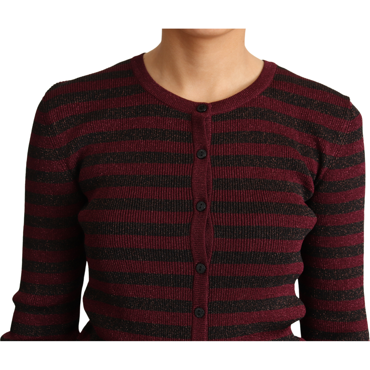 Dolce & Gabbana Elegant Striped Viscose Cardigan Dolce & Gabbana