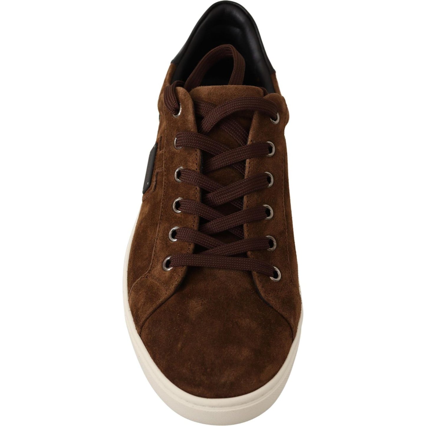 Dolce & Gabbana Elegant Leather Casual Sneakers in Brown Dolce & Gabbana