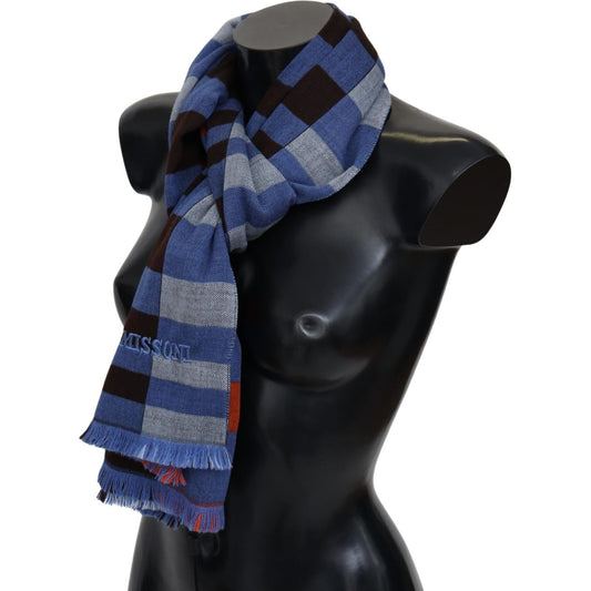 Missoni Chic Multicolor Wool Scarf Unisex Accessory Missoni