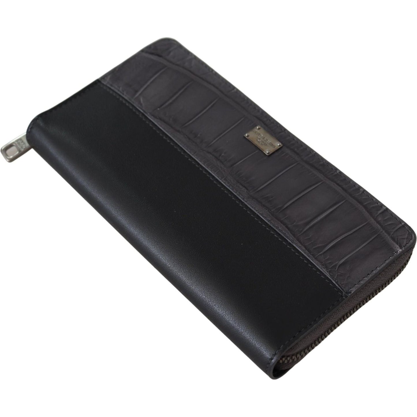 Dolce & Gabbana Elegant Textured Leather Zip-Around Wallet Dolce & Gabbana