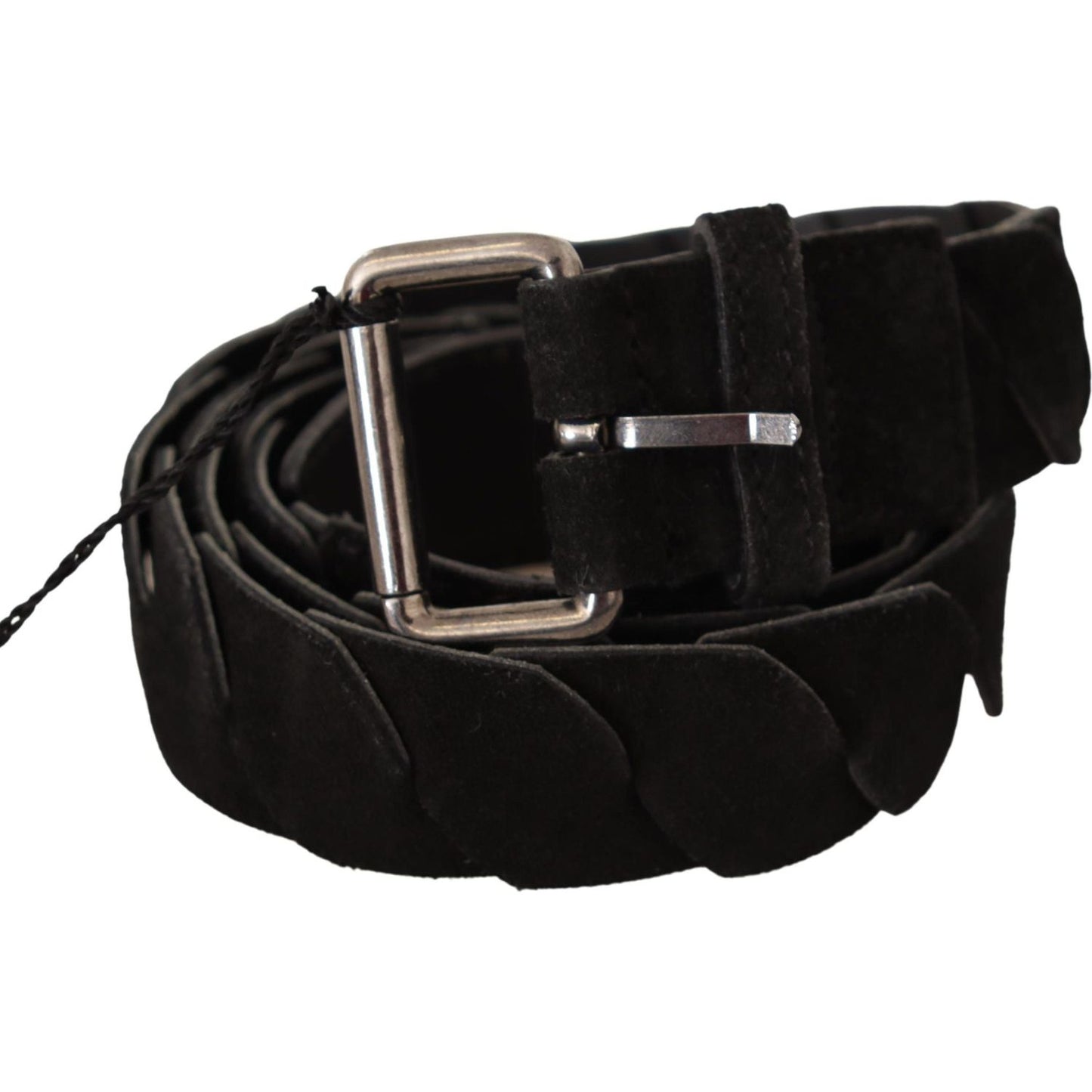 GF Ferre Elegant Black Waist Belt with Metal Buckle MAN BELTS GF Ferre