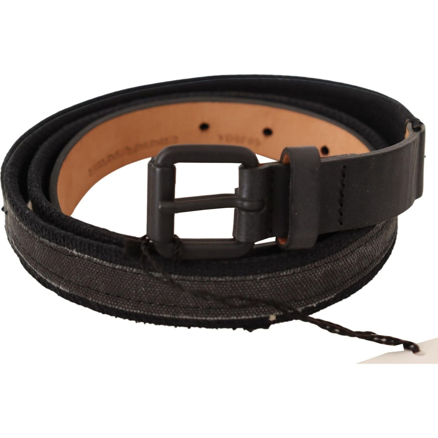 Ermanno Scervino Classic Black Leather Belt with Buckle Fastening Ermanno Scervino