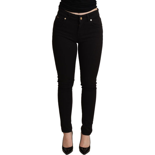 Dolce & Gabbana Elegant Mid-Waist Skinny Black Jeans Dolce & Gabbana