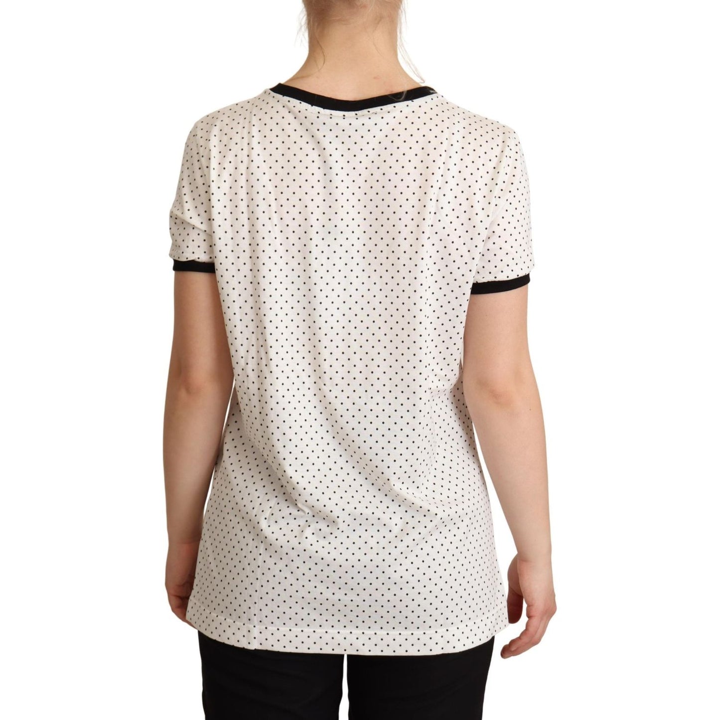 Dolce & Gabbana Polka Dot Crewneck Cotton Tee Dolce & Gabbana