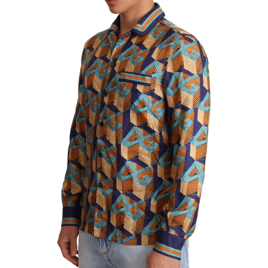 Dolce & Gabbana Elegant Silk Casual Shirt with DG Logo Dolce & Gabbana