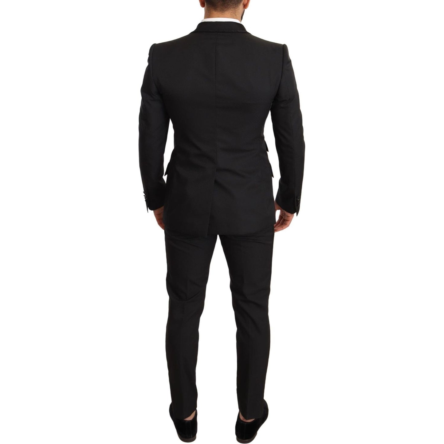 Dolce & Gabbana Elegant Black Floral Brocade Suit Suit Dolce & Gabbana