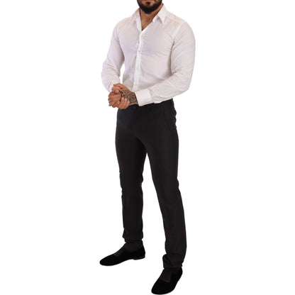 Dolce & Gabbana Gray Wool MARTINI Slim Fit Set Suit