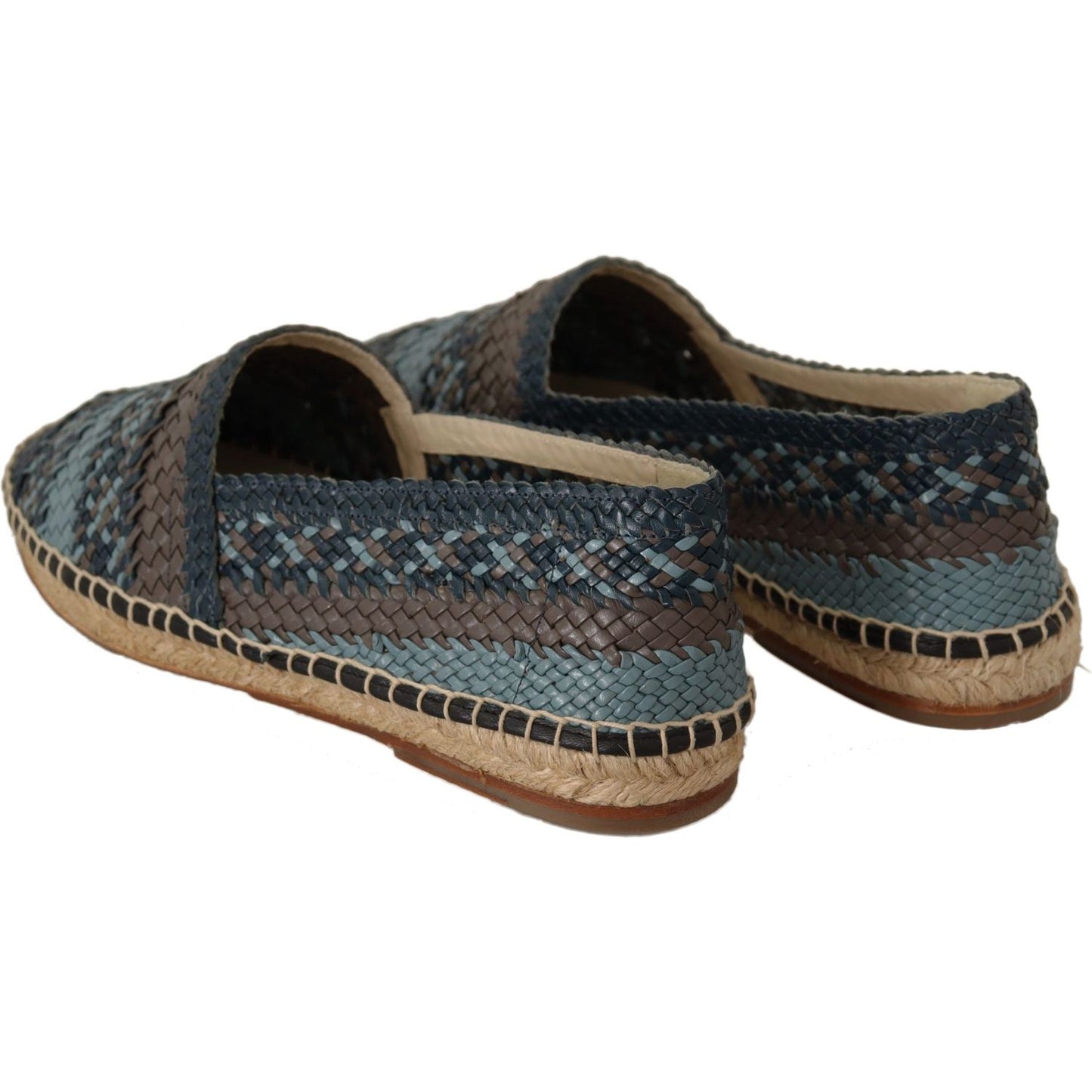 Dolce & Gabbana Blue Gray Slip On Buffalo Espadrille Shoes