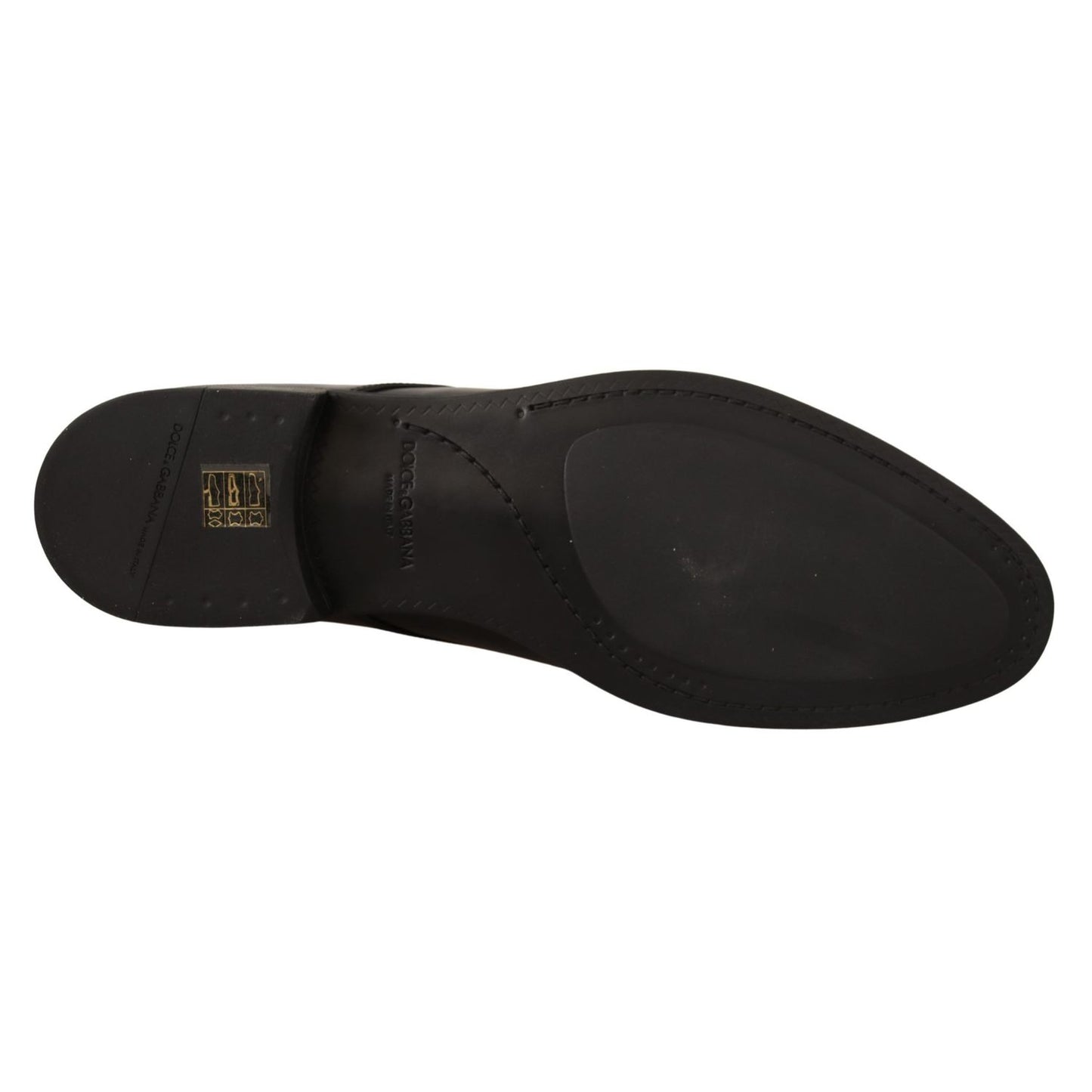 Dolce & Gabbana Black Leather Lace Up Men Dress Derby Shoes