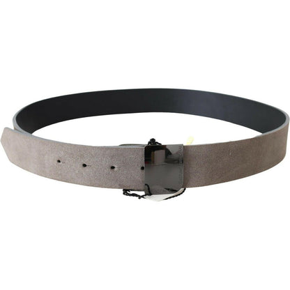 Costume National Brown Leather Square Logo Buckle Belt WOMAN BELTS