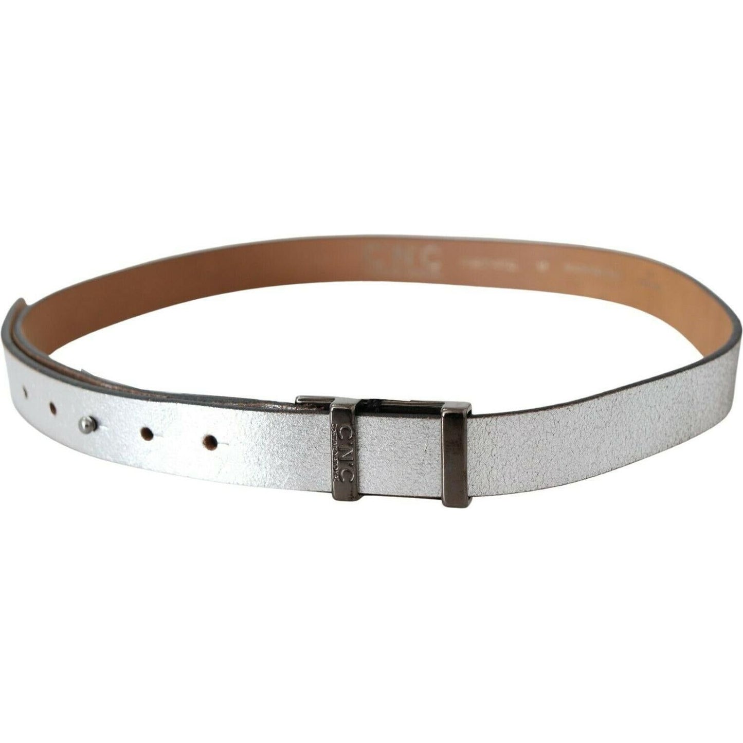 Costume National Elegant Silver Leather Fashion Belt Costume National