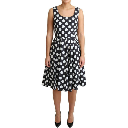 Dolce & Gabbana Polka Dot Sleeveless A-Line Dress WOMAN DRESSES Dolce & Gabbana