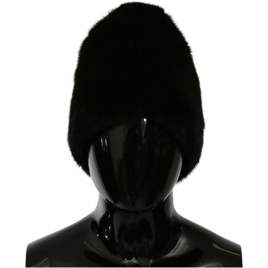 Elegant Black Silk Beanie - Chic Autumn/Winter Accessory