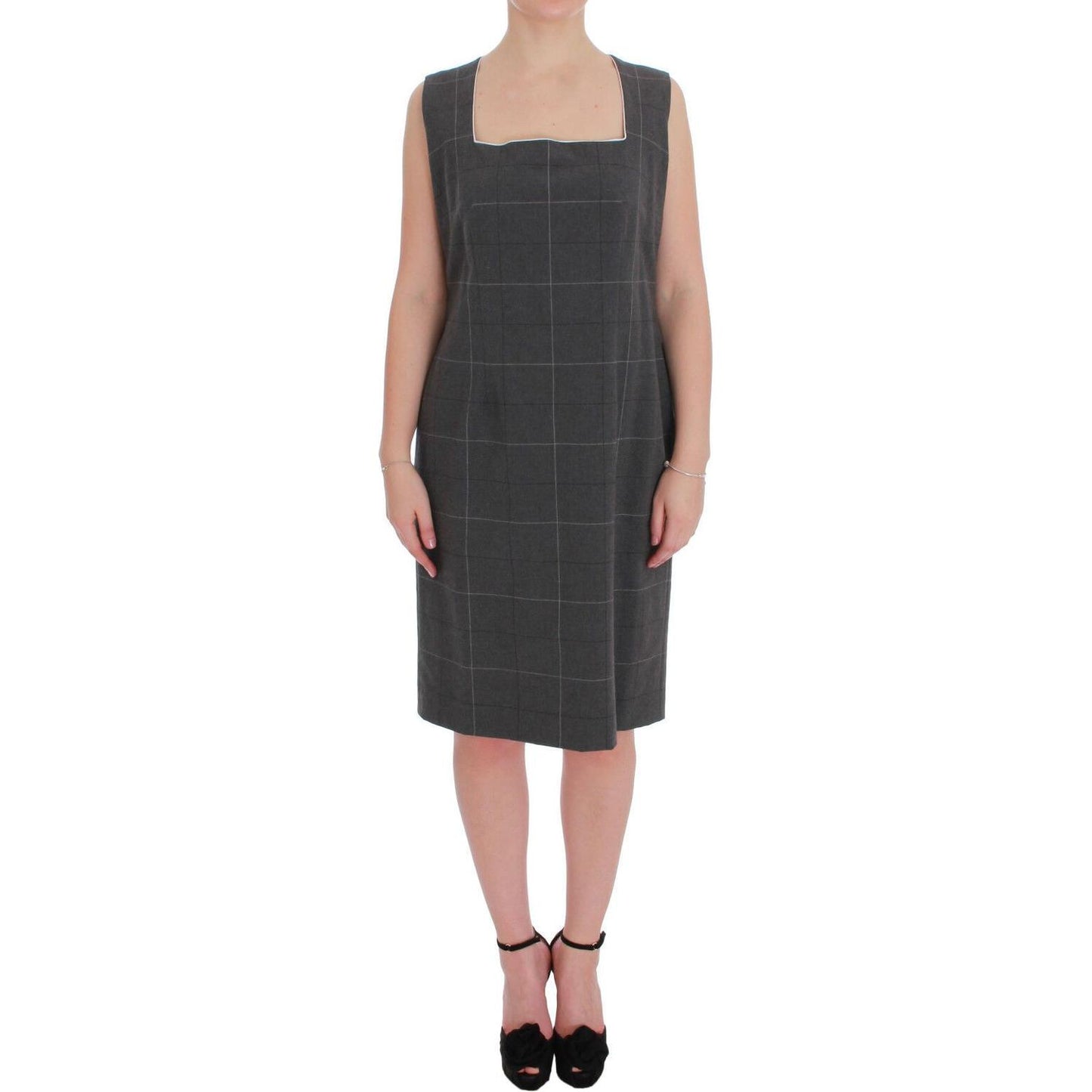 BENCIVENGA Gray Checkered Cotton Blazer Dress Set Suit 1728,20% Viscose,67345645728,BENCIVENGA,Clothing,Gray,IT50 | XXL,Material: 80% Cotton,New with tags,Suits & Blazers - Clothing,Suits & Blazers - Women - Clothing,Two-Piece Suits - Suits & Blazers - Cl