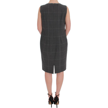BENCIVENGA Gray Checkered Cotton Blazer Dress Set Suit 1728,20% Viscose,67345645728,BENCIVENGA,Clothing,Gray,IT50 | XXL,Material: 80% Cotton,New with tags,Suits & Blazers - Clothing,Suits & Blazers - Women - Clothing,Two-Piece Suits - Suits & Blazers - Cl