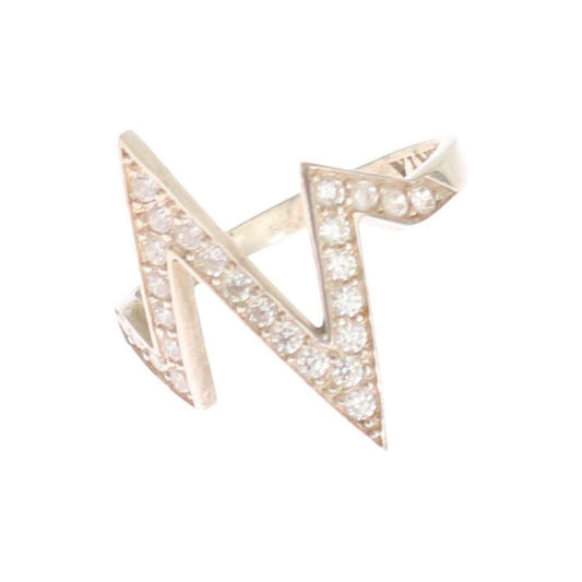 Nialaya Silver Authentic Womens Clear Ring Nialaya