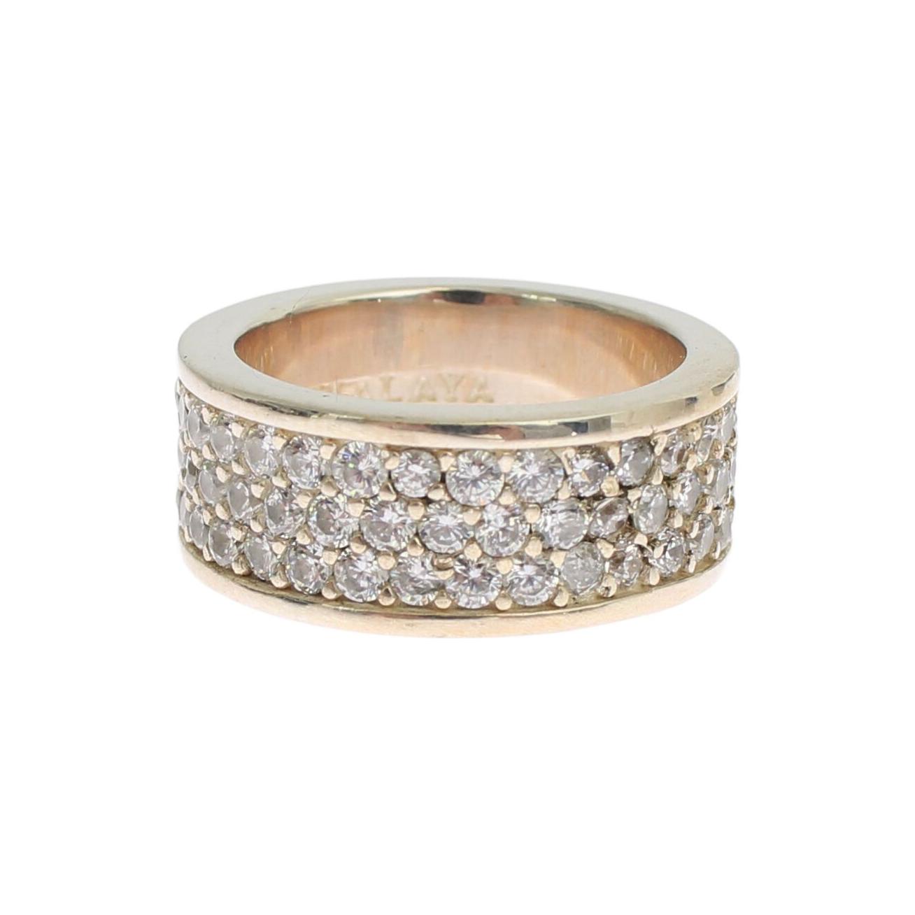 Nialaya Silver Womens CZ 925 Sterling Ring