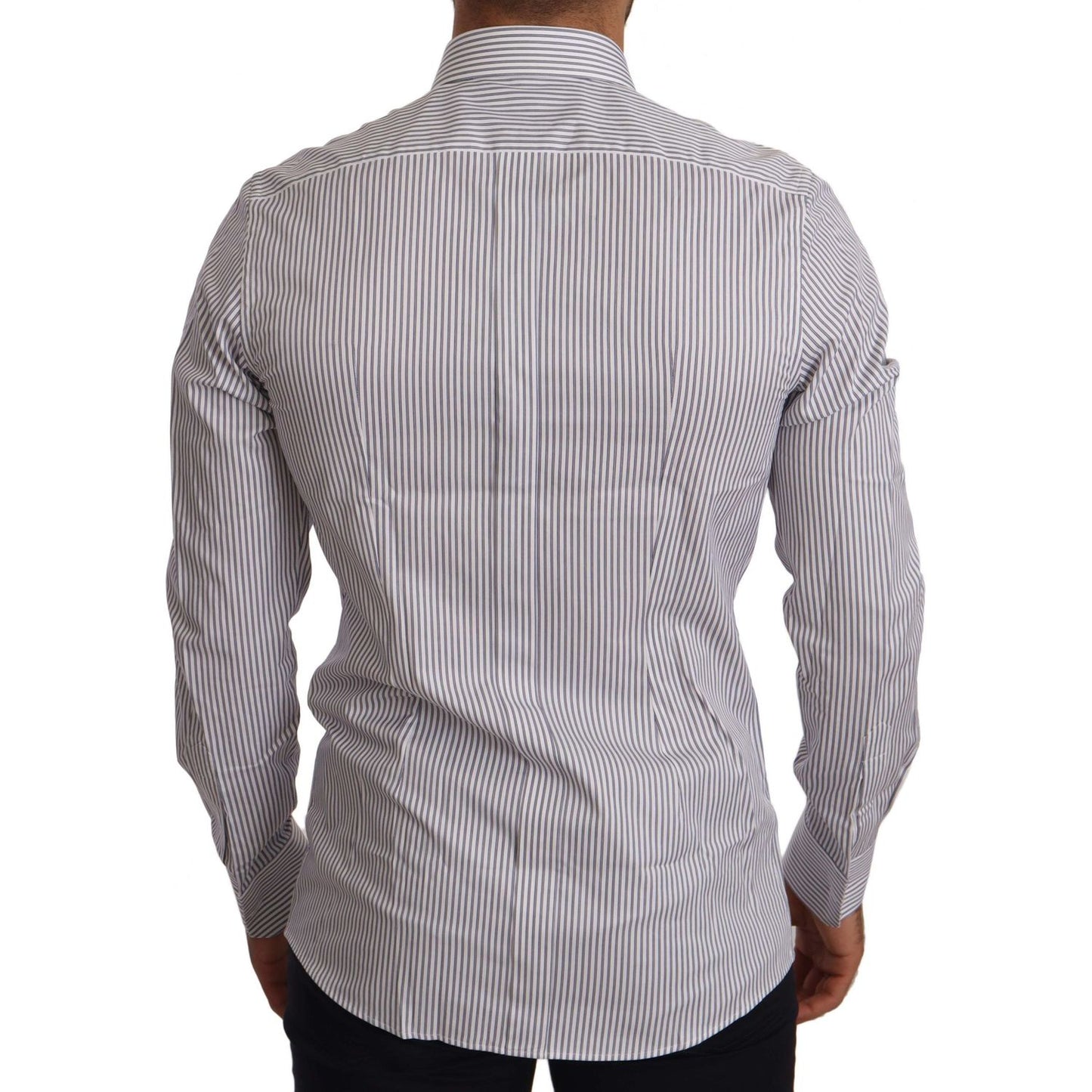 Dolce & Gabbana Elegant Slim Fit Striped Cotton Shirt MAN SHIRTS Dolce & Gabbana