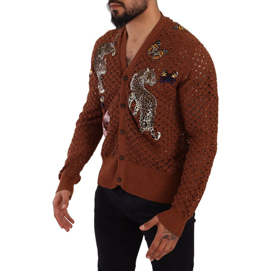 Dolce & Gabbana Refined Elegance Multicolor Embroidered Cardigan MAN SWEATERS Dolce & Gabbana