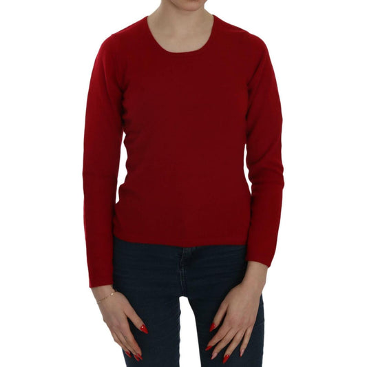 MILA SCHÖN Red Round Neck Pullover Cashmere Sweater WOMAN SWEATERS