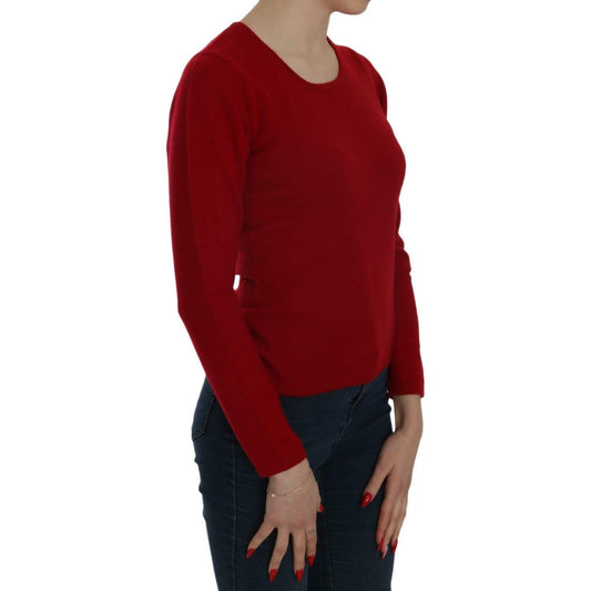 MILA SCHÖN Elegant Red Cashmere Pullover Blouse WOMAN SWEATERS MILA SCHÖN