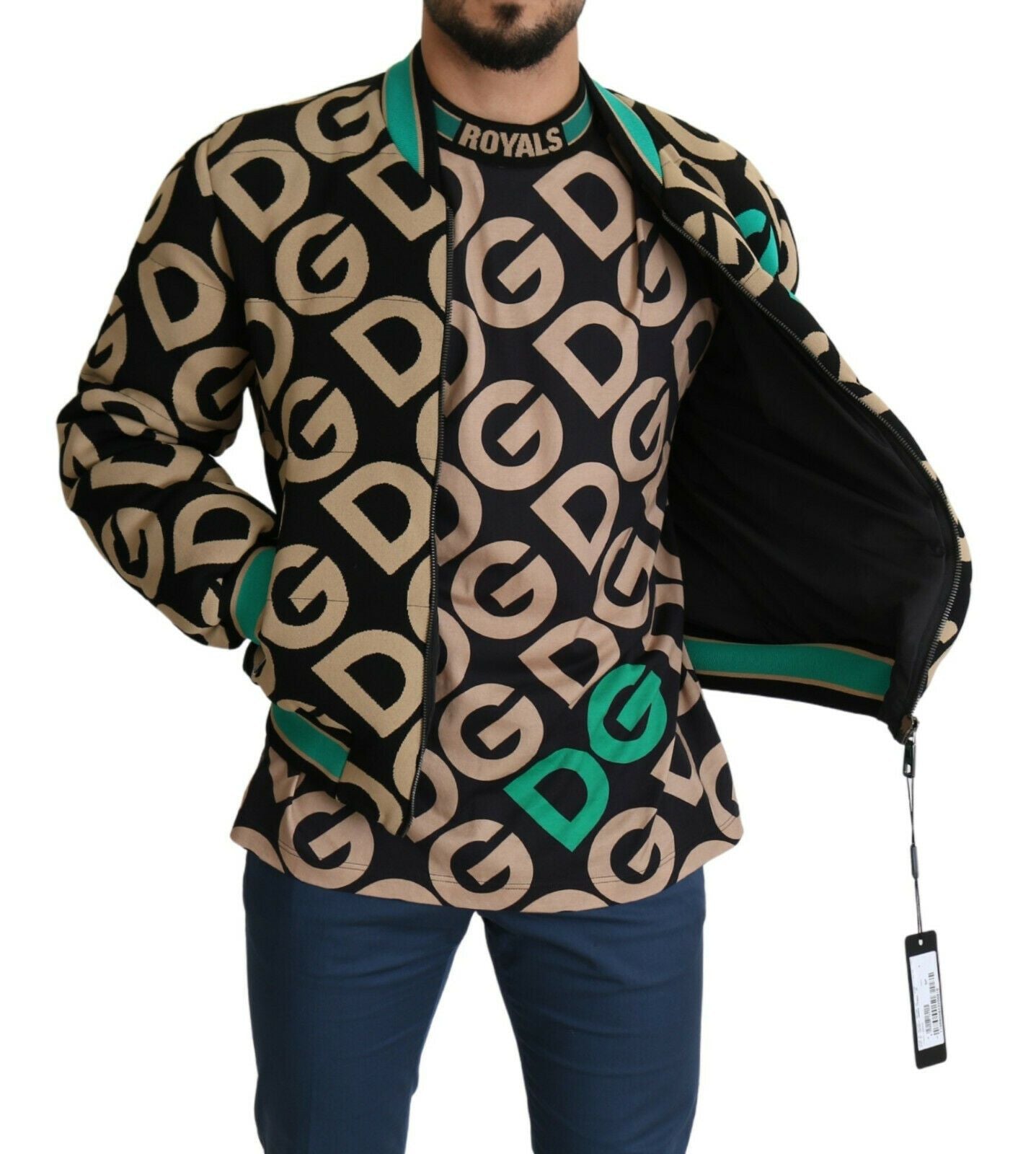 Dolce & Gabbana Iconic Printed Bomber Jacket – Exquisite Design Dolce & Gabbana