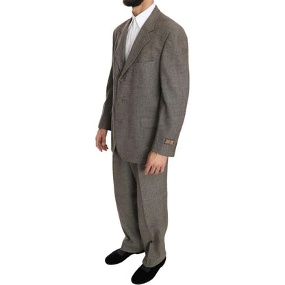 Fendi Brown Wool Regular Single Breasted Suit Fendi