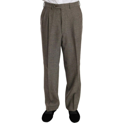 Fendi Brown Wool Regular Single Breasted Suit Fendi