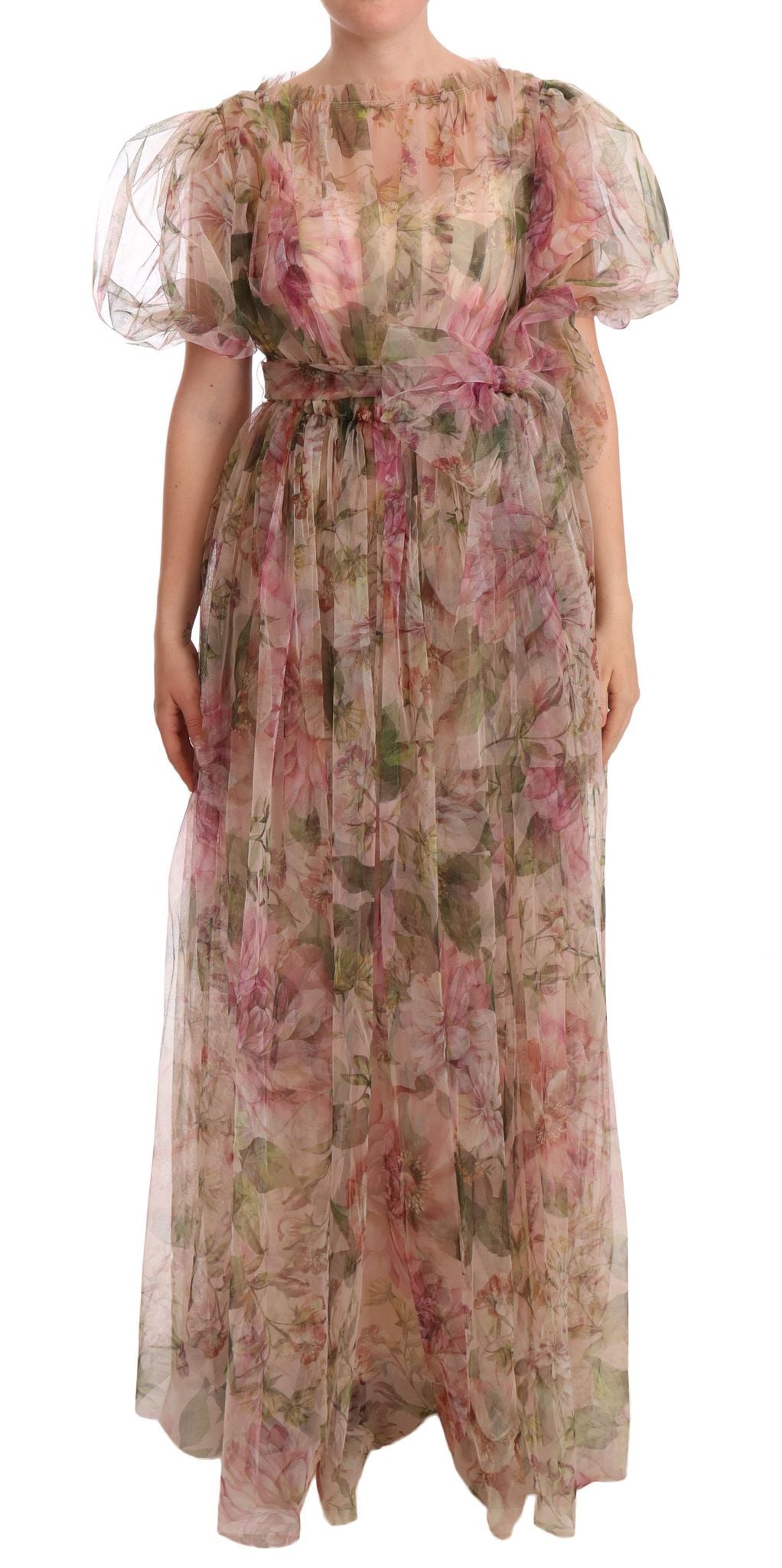 Dolce & Gabbana Floral Print Nylon Maxi Dress Dolce & Gabbana