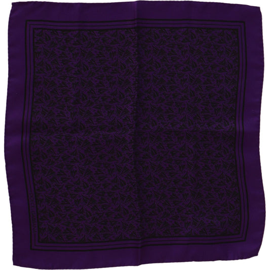 Dolce & Gabbana Elegant Silk Pocket Square in Purple Scarves Dolce & Gabbana