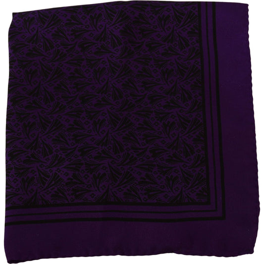 Dolce & Gabbana Elegant Silk Pocket Square in Purple Scarves Dolce & Gabbana