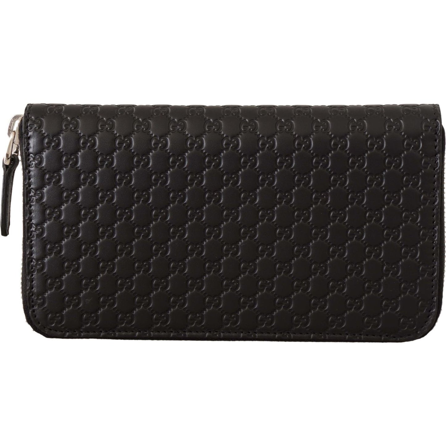 Gucci Elegant Black Leather Zip-Around Wallet Gucci