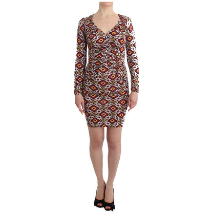 GF Ferre Multicolor Longsleeved Viscose Shift Dress 1728,67345645728,Clothing,Cocktail - Dresses - Clothing,Dresses - Clothing,Dresses - Women - Clothing,GF Ferre,IT40|S,Longsleeve - Dresses - Clothing,Material: Viscose,Multicolor,New with tags,Short - Dr
