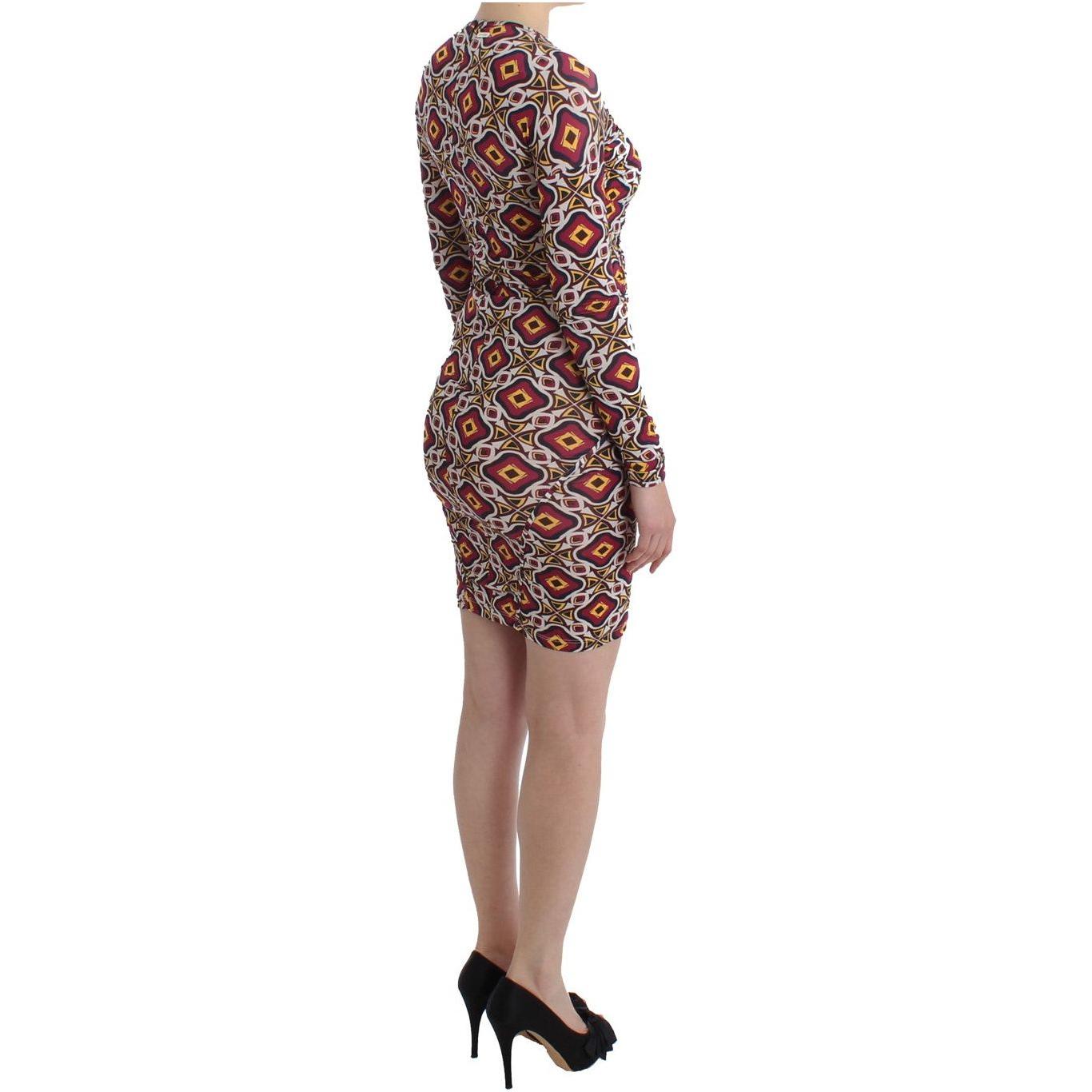 GF Ferre Multicolor Longsleeved Viscose Shift Dress 1728,67345645728,Clothing,Cocktail - Dresses - Clothing,Dresses - Clothing,Dresses - Women - Clothing,GF Ferre,IT40|S,Longsleeve - Dresses - Clothing,Material: Viscose,Multicolor,New with tags,Short - Dr