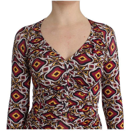 GF Ferre Multicolor Longsleeved Viscose Shift Dress 1728,67345645728,Clothing,Cocktail - Dresses - Clothing,Dresses - Clothing,Dresses - Women - Clothing,GF Ferre,IT40|S,Longsleeve - Dresses - Clothing,Material: Viscose,Multicolor,New with tags,Short - Dr