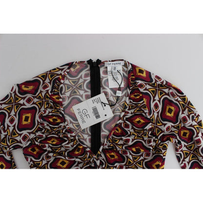 GF Ferre Multicolor Longsleeved Viscose Shift Dress 1728,67345645728,Clothing,Cocktail - Dresses - Clothing,Dresses - Clothing,Dresses - Women - Clothing,GF Ferre,IT40|S,Longsleeve - Dresses - Clothing,Material: Viscose,Multicolor,New with tags,Short - Dr
