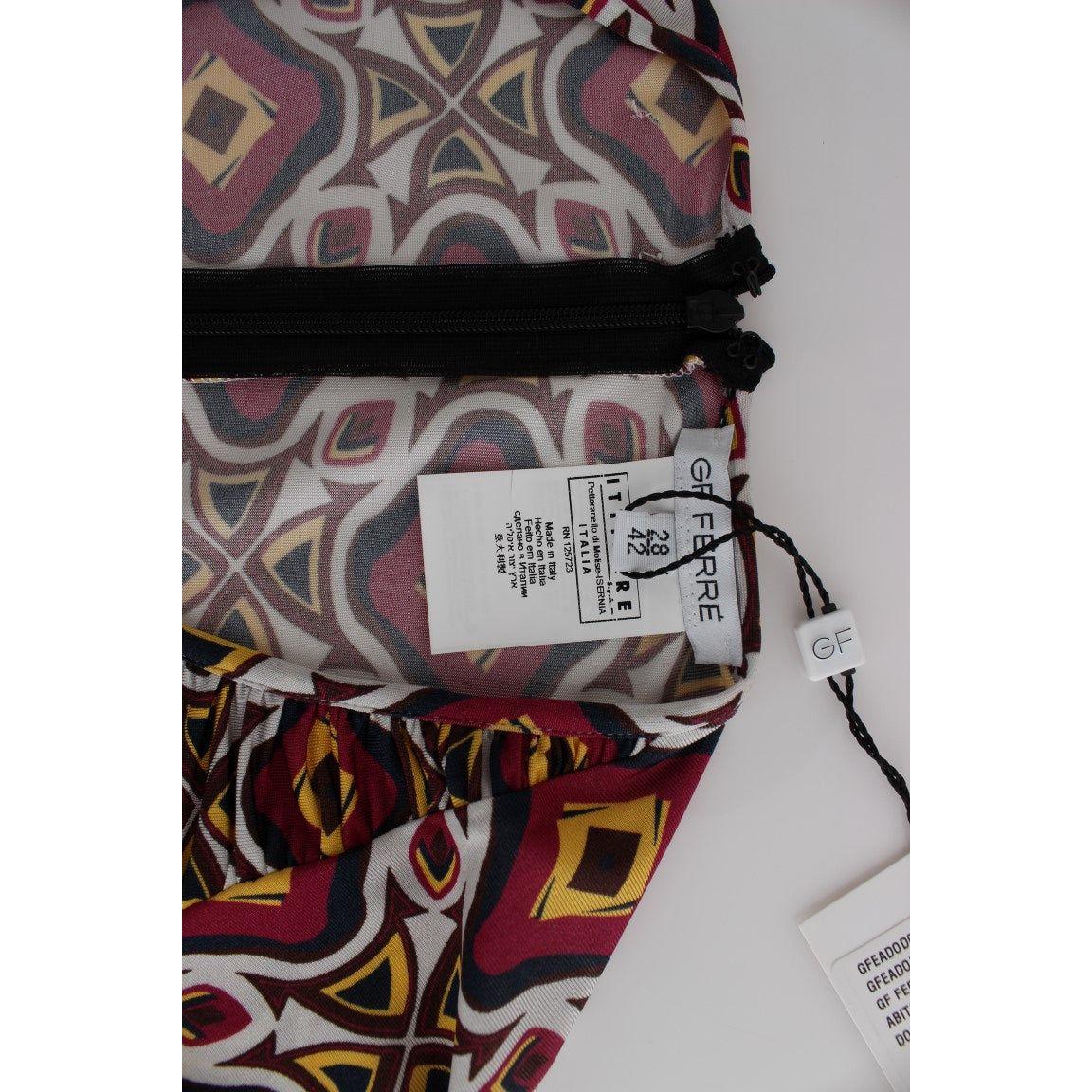 GF Ferre Multicolor Longsleeved Viscose Shift Dress 1728,67345645728,Clothing,Cocktail - Dresses - Clothing,Dresses - Clothing,Dresses - Women - Clothing,GF Ferre,IT40|S,Longsleeve - Dresses - Clothing,Material: Viscose,Multicolor,New with tags,Short - Dr