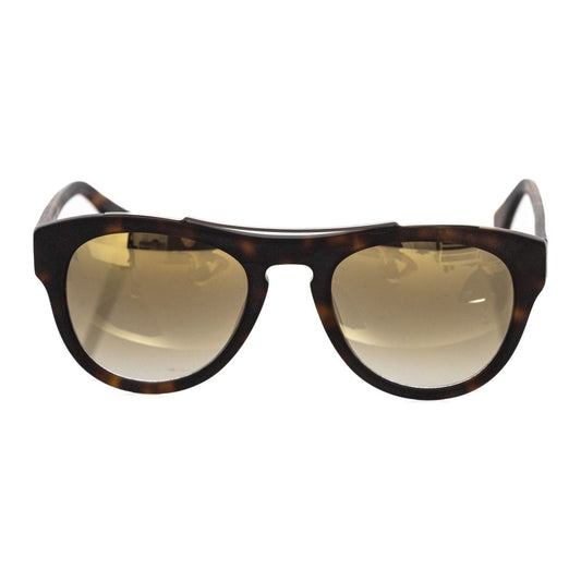 Frankie Morello Brown Acetate Mens Sunglasses