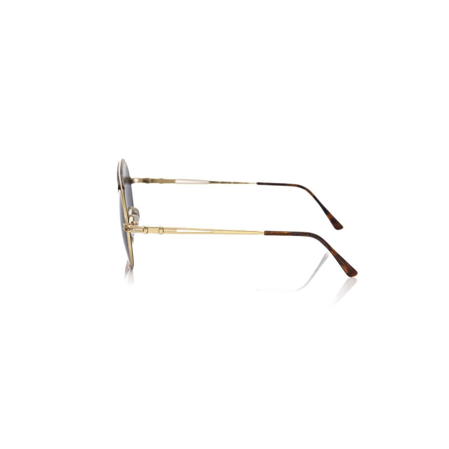 Frankie Morello Brown Metallic Fibre Men Sunglass