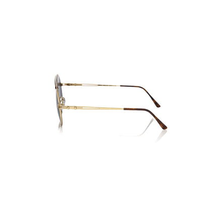 Frankie Morello Brown Metallic Fibre Men Sunglass