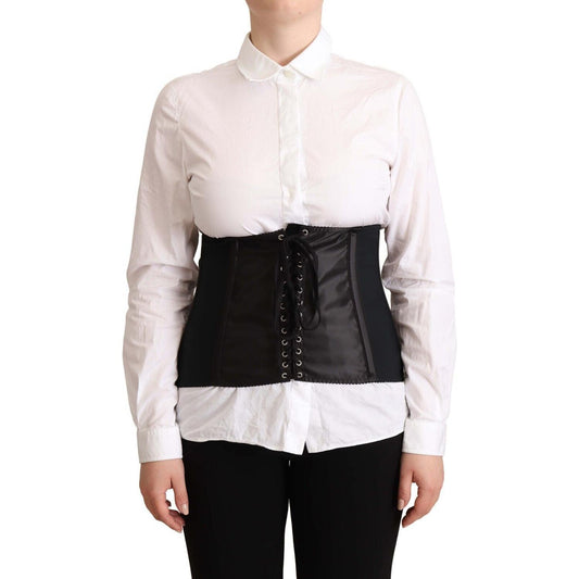 Dolce & Gabbana Chic Black Corset Belt Top WOMAN TOPS AND SHIRTS Dolce & Gabbana