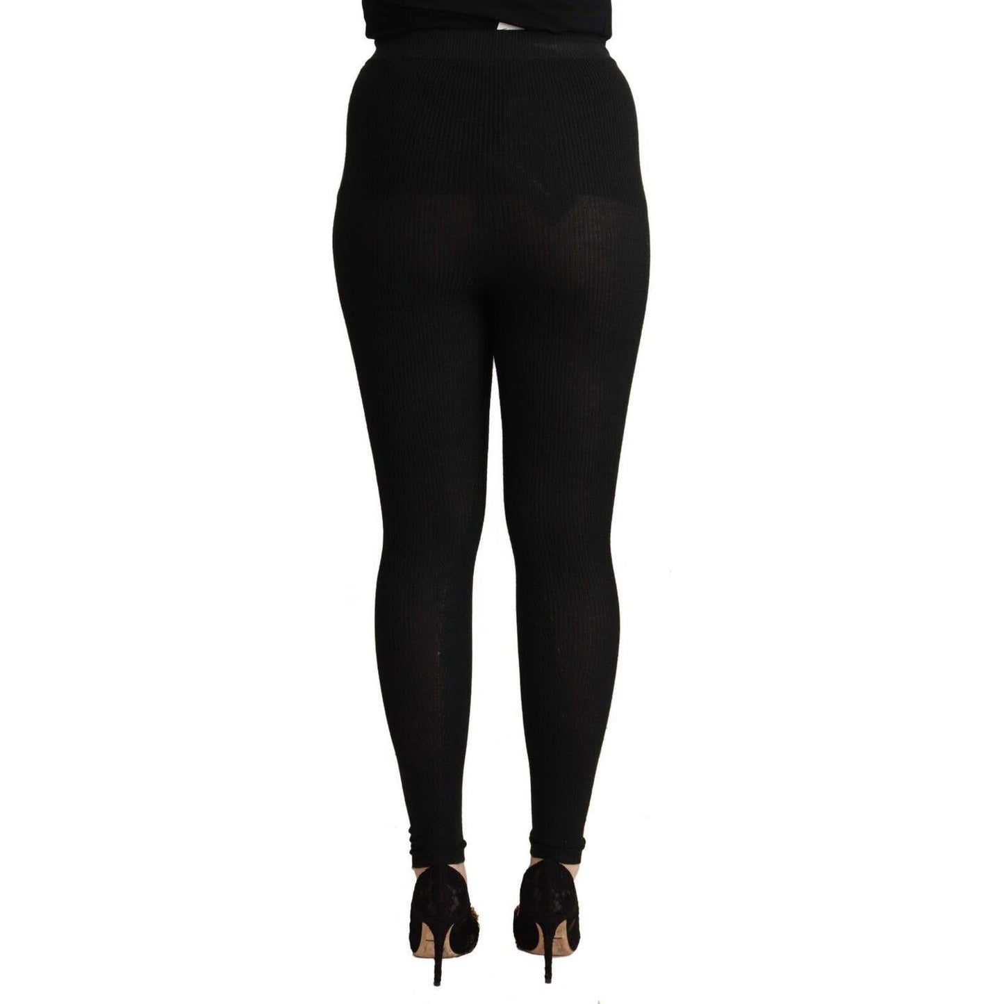 Dolce & Gabbana Elegant High Waist Cashmere-Silk Tights Pants Jeans & Pants Dolce & Gabbana