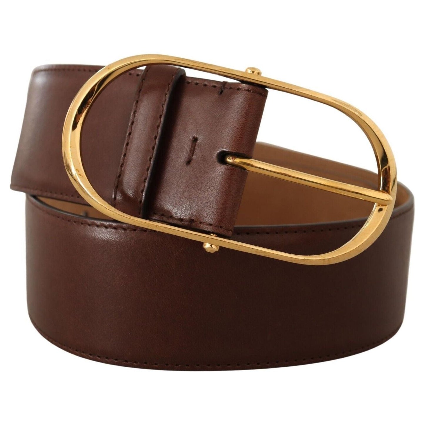 Dolce & Gabbana Elegant Oval Buckle Leather Belt Dolce & Gabbana